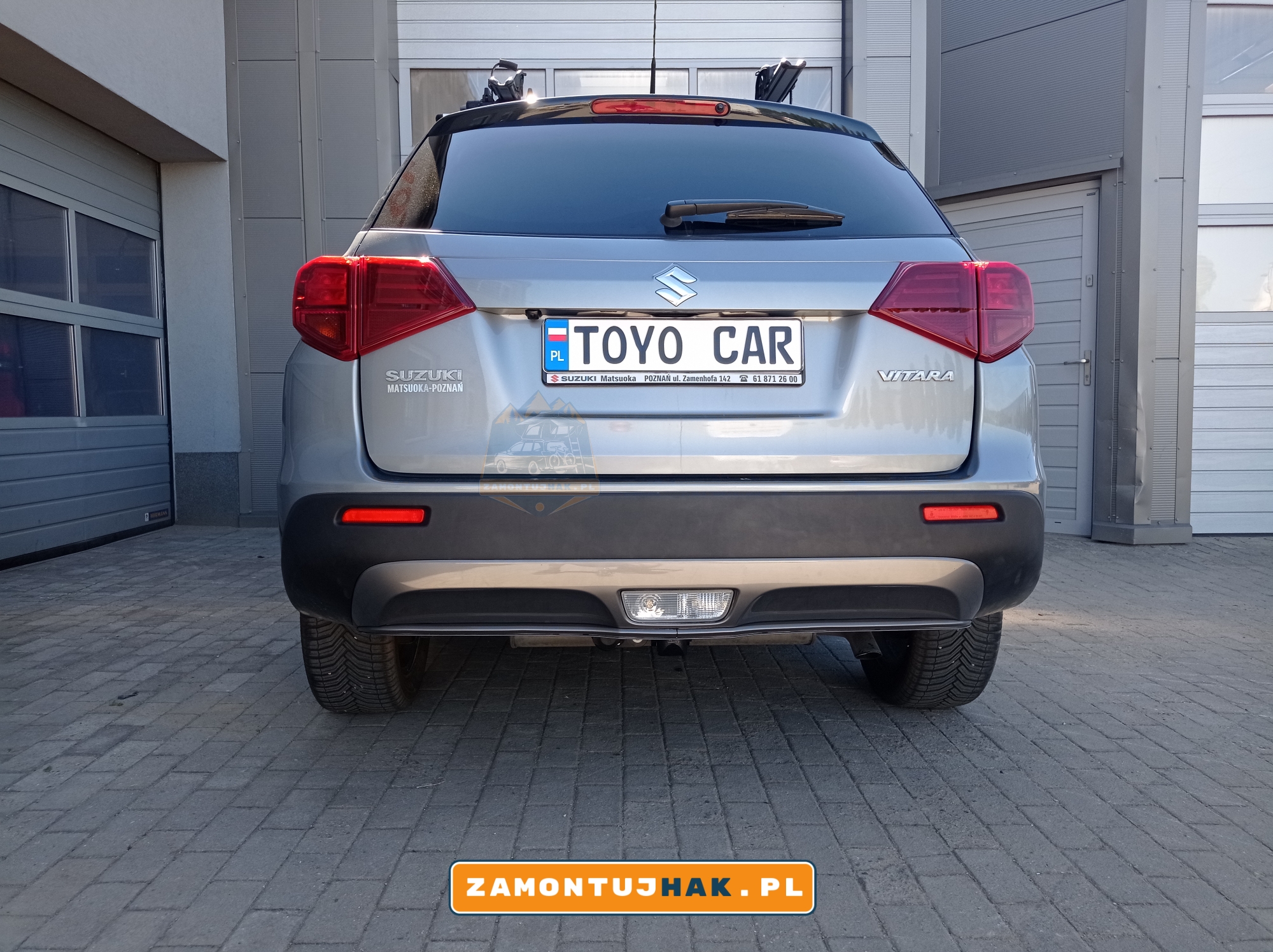 zdjecia suzuki vitara z zdemontowana kula haka holowniczego westfalia a40v po montazu